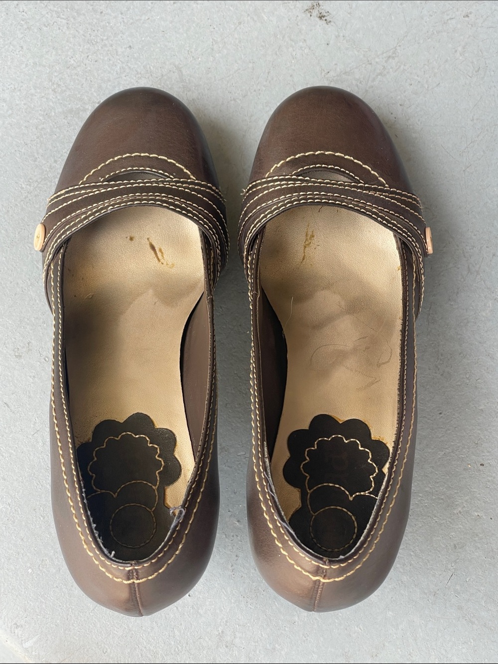 Brown Mary Jane Comfort Pumps